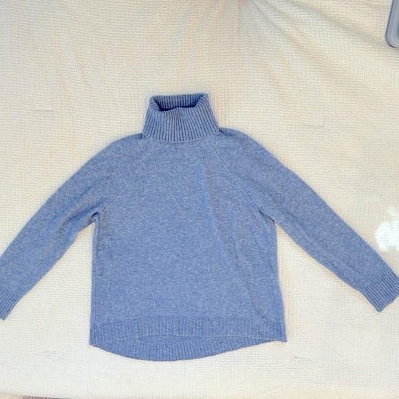 Jcrew Turtleneck Alpaca/Wool Sweater in Pretty Sky Blue Color - Picture 2 of 4